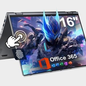 jumper 16 inch Convertible Laptop, 2 in 1 Laptop Computer with IPS FHD 360 Degree Touchscreen, 16GB DDR4 640GB Storage, Fingerprint Reader, WiFi 6, 53.2WH, Backlit Keyboard, Type-C, 1 Year Office 365