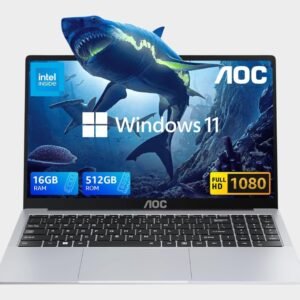 AOC Laptop, Laptop Computer with Intel Processor Twin Lake N150(Up to 3.6GHz) 16GB DDR4 512GB SSD 15.6 Inch FHD Premium Laptop Windows 11 Pro, Metal Shell, Type-C