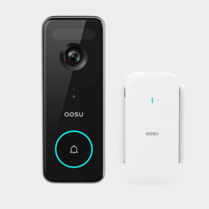 AOSU Doorbell Camera Wireless, 5MP Ultra HD, No Monthly Fee, 2.4/5 GHz WiFi Video Doorbell